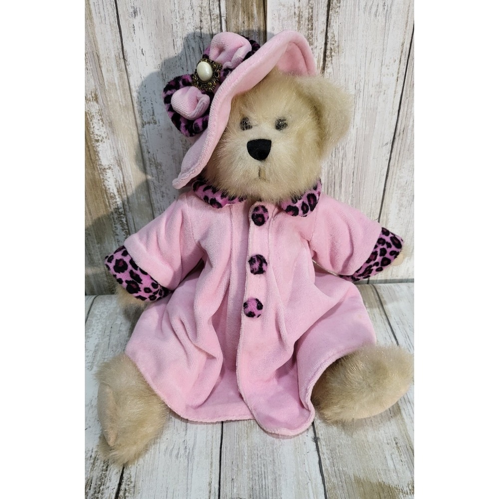 Heritage Collection Bear Channel Pink Dress Trim Coat and Matching Hat GANZ - Picture 2 of 11